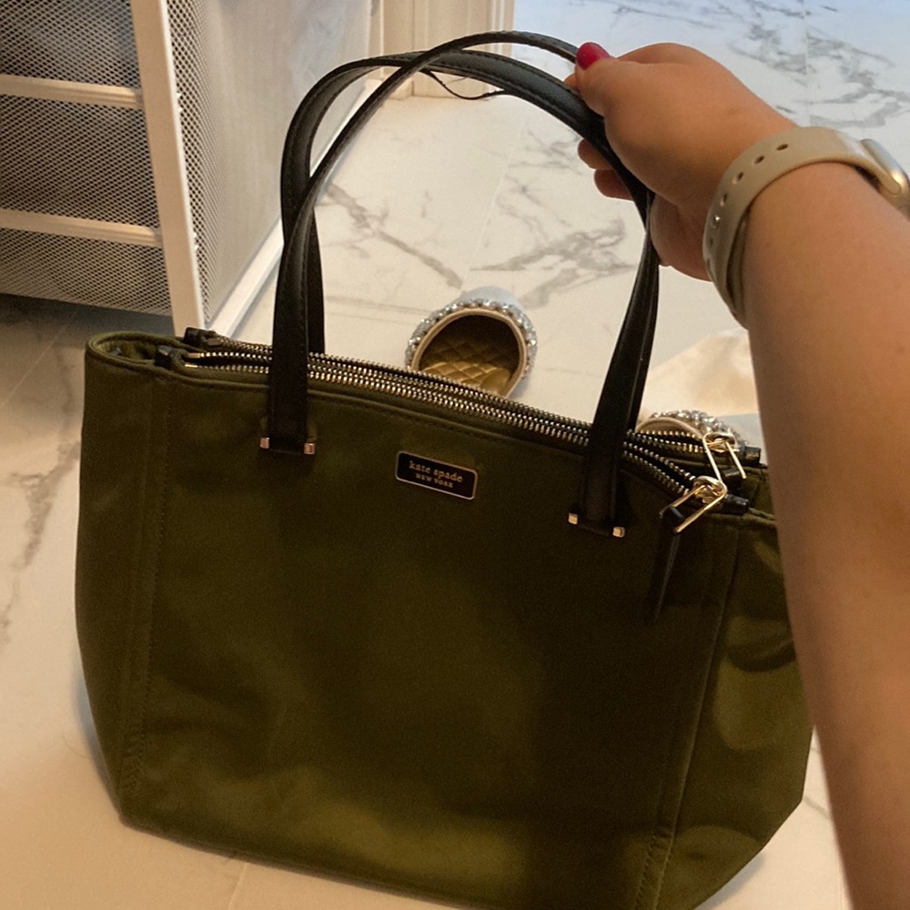 Dark green Kate spade tote
